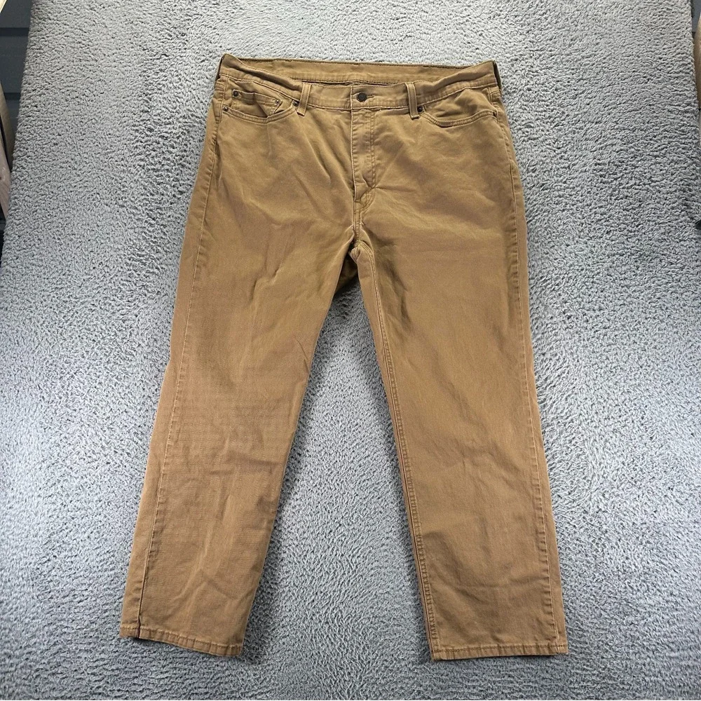 Levi's 541 Pant Men 40x30 Brown Cotton Chino Straight Leg Preppy Business Career